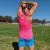 Runyon Men's Hot Pink Racerback Fitness Tank Top - Running, Workout, Gym Singlet - Made In The USA