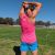 Runyon Men's Hot Pink Racerback Fitness Tank Top - Running, Workout, Gym Singlet - Made In The USA