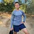 Runyon Men's Steel Grey Long Sleeve Running Shirt Made In USA - Moisture Wicking Gym, Workout, Fitness Shirt
