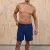 Runyon Navy Blue French Terry Cotton 7" Sweatshorts - Gym, Workout, Hiking, Casual, Fitness American Made In USA - Runyon Canyon Apparel