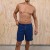 Runyon Navy Blue French Terry Cotton 7" Sweatshorts - Gym, Workout, Hiking, Casual, Fitness American Made In USA - Runyon Canyon Apparel