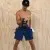 Runyon Navy Blue French Terry Cotton 7" Sweatshorts - Gym, Workout, Hiking, Casual, Fitness American Made In USA - Runyon Canyon Apparel