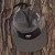 Runyon Made In USA Camp Hat - Charcoal (Dark Grey,Graphite) Camp Hat with Blac Front Panel with Reflective Emblem - Moisture Wicking, Mesh Side Panels, Lightweight, Breathable
