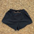Runyon Mens 3" Running Short in Black - Made In USA - Coyote Brown Zipper Phone Pocket, Lined, Brown Inside Drawcords, Mesh Liner.  Made In Los Angeles.