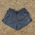 Runyon Mens 3" Running Short in Graphite Dark Grey - Made In USA - Backside Zipper Phone Pocket, Lined, Brown Inside Drawcords, Mesh Liner.  Made In Los Angeles.