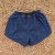 Runyon Mens 3" Running Short in Navy Blue - Made In USA - Backside Zipper Phone Pocket, Lined, Brown Inside Drawcords, Mesh Liner.  Made In Los Angeles.
