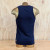 Men's 100% cotton athletic tank top singlet in dark navy blue, Made in USA by Runyon, for running, hiking, gym workouts and training