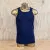 Men's 100% cotton athletic tank top singlet in dark navy blue, Made in USA by Runyon, for running, hiking, gym workouts and training