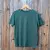 Men's 100% cotton athletic short sleeve shirt in forest green, Made in USA by Runyon, for running, hiking, gym workouts and training