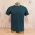 Men's 100% cotton athletic short sleeve shirt in forest green, Made in USA by Runyon, for running, hiking, gym workouts and training
