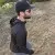 Runyon Men's Black Unisex Pocketed Sun Hoodie - Drawcord, Inside Pockets, Watch Window, Lightweight, UPF Sun Protection, Minimal Branding