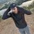 Runyon Men's Black Unisex Pocketed Sun Hoodie - Drawcord, Inside Pockets, Watch Window, Lightweight, UPF Sun Protection, Minimal Branding