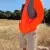 Runyon Men's Hot Orange Safety Orange Unisex Pocketed Sun Hoodie - Drawcord, Inside Pockets, Watch Window, Lightweight, UPF Sun Protection, Minimal Branding