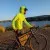 Runyon Men's Fluorescent Yellow Safety Yellow Unisex Pocketed Sun Hoodie - Drawcord, Inside Pockets, Watch Window, Lightweight, UPF Sun Protection, Minimal Branding
