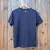 Men's 100% cotton athletic short sleeve shirt in Dark Navy Blue, Made in USA by Runyon, for running, hiking, gym workouts and training