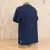 Men's 100% cotton athletic short sleeve shirt in Dark Navy Blue, Made in USA by Runyon, for running, hiking, gym workouts and training