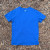 Men's 100% cotton athletic short sleeve shirt in Royal Blue, Made in USA by Runyon, for running, hiking, gym workouts and training