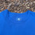 Men's 100% cotton athletic short sleeve shirt in Royal Blue, Made in USA by Runyon, for running, hiking, gym workouts and training