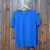 Men's 100% cotton athletic short sleeve shirt in Royal Blue, Made in USA by Runyon, for running, hiking, gym workouts and training