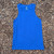 Men's 100% cotton athletic tank top singlet in Royal Blue, Made in USA by Runyon, for running, hiking, gym workouts and training