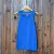 Men's 100% cotton athletic tank top singlet in Royal Blue, Made in USA by Runyon, for running, hiking, gym workouts and training