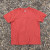 Men's 100% cotton athletic short sleeve shirt in Rust Brick Red, Made in USA by Runyon, for running, hiking, gym workouts and training