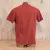 Men's 100% cotton athletic short sleeve shirt in Rust Brick Red, Made in USA by Runyon, for running, hiking, gym workouts and training