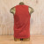 Men's 100% cotton athletic tank top singlet in Rust (Brick Red) Made in USA by Runyon, for running, hiking, gym workouts and training