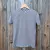 Men's 100% cotton athletic short sleeve shirt in Steel Grey, Made in USA by Runyon, for running, hiking, gym workouts and training