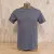 Men's 100% cotton athletic short sleeve shirt in Steel Grey, Made in USA by Runyon, for running, hiking, gym workouts and training