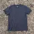 Men's 100% cotton athletic short sleeve shirt in vintage black, Made in USA by Runyon, for running, hiking, gym workouts and training
