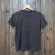 Men's 100% cotton athletic short sleeve shirt in vintage black, Made in USA by Runyon, for running, hiking, gym workouts and training