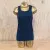 Women's (Unisex) 100% cotton athletic tank top singlet in Navy Blue, Made in USA by Runyon, for running, hiking, gym workouts and training