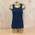 Women's (Unisex) 100% cotton athletic tank top singlet in Navy Blue, Made in USA by Runyon, for running, hiking, gym workouts and training