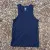 Women's (Unisex) 100% cotton athletic tank top singlet in Navy Blue, Made in USA by Runyon, for running, hiking, gym workouts and training