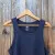 Women's (Unisex) 100% cotton athletic tank top singlet in Navy Blue, Made in USA by Runyon, for running, hiking, gym workouts and training