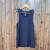 Women's (Unisex) 100% cotton athletic tank top singlet in Navy Blue, Made in USA by Runyon, for running, hiking, gym workouts and training