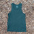 Women's (Unisex) 100% cotton athletic tank top singlet in Forest Green, Made in USA by Runyon, for running, hiking, gym workouts and training