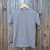 Women's (Unisex) 100% cotton athletic short sleeve shirt in Steel Grey, Made in USA by Runyon, for running, hiking, gym workouts and training