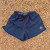 Runyon Mens 3" Running Short in Navy Blue - Made In USA - Backside Zipper Phone Pocket, Lined, Brown Inside Drawcords, Mesh Liner.  Made In Los Angeles.