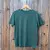 Women's (Unisex) 100% cotton athletic short sleeve shirt in Forest Green, Made in USA by Runyon, for running, hiking, gym workouts and training