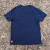 Women's (Unisex) 100% cotton athletic short sleeve shirt in Dark Navy Blue, Made in USA by Runyon, for running, hiking, gym workouts and training