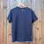 Women's (Unisex) 100% cotton athletic short sleeve shirt in Dark Navy Blue, Made in USA by Runyon, for running, hiking, gym workouts and training