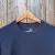 Women's (Unisex) 100% cotton athletic short sleeve shirt in Dark Navy Blue, Made in USA by Runyon, for running, hiking, gym workouts and training