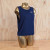 Runyon Women's Unisex Cropped Tech Trail Tank -  Navy Blue Moisture Wicking Muscle Tank Top Made In USA - Running, Hiking, Working Out