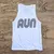 Runyon American Made In USA Mens Running Clothing RUN White Singlet Tank Top Performance Sportswear