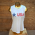 Runyon Wonen's Star USA Muscle Tank great for Running, Hiking, Trails, Outdoor Fitness Made In USA