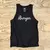 Runyon American Made In USA Mens Black Reflective Script Tank Top Singlet Performance Sportswear