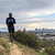 Mens Navy RUN Long Sleeve Fitness Shirt Performance Sportswear Runyon Canyon Apparel Made In The USA