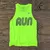 Runyon Men's Neon Yellow RUN Fitness Training Tank Performance Sportswear Made In USA